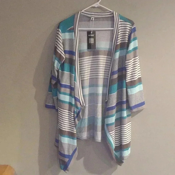 Myobe NWT women's medium open front 3/4 sleeves boho cardigan‎ - Picture 1 of 4